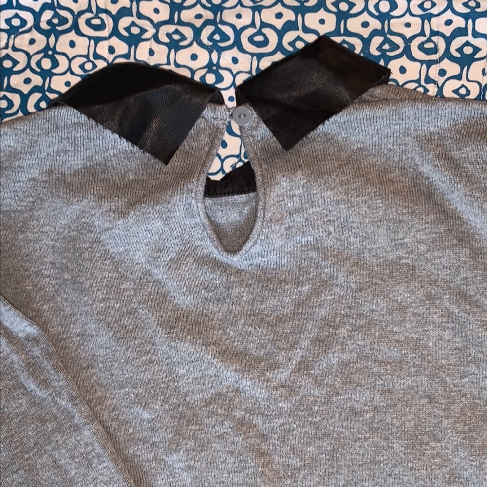 ASOS vegan leather collar sweater - Picture 5 of 7